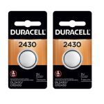 Duracell DL2430 3V Lithium Coin Cell Battery, 2 Pack